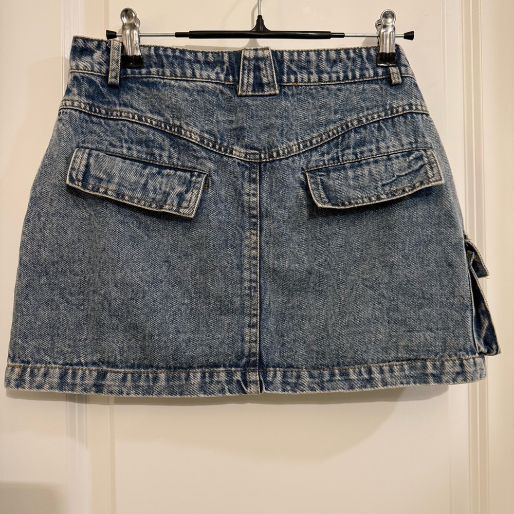 Sofie the Label mini cargo Casual Blue Denim Jean Mini Skirt estimated size 4 - Picture 2 of 5
